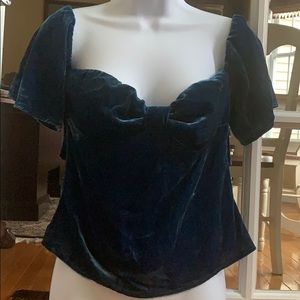 COPY - Express Velvet Blue Top